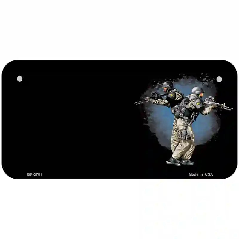 SWAT Offset Metal Novelty License Plate 6" x 3" (BP)