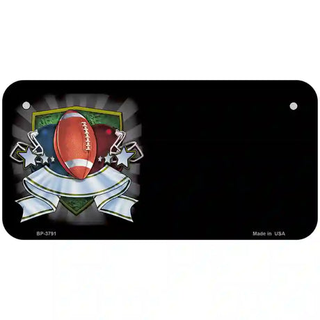 Football Banner Offset Metal Novelty License Plate 6" x 3" (BP)