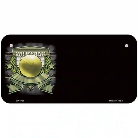 Volleyball Banner Offset Metal Novelty License Plate 6" x 3" (BP)