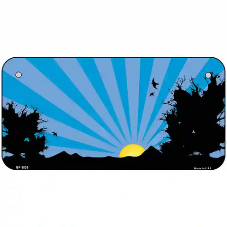 Southwest Blue Sunset Metal Novelty License Plate 6" x 3" (BP)