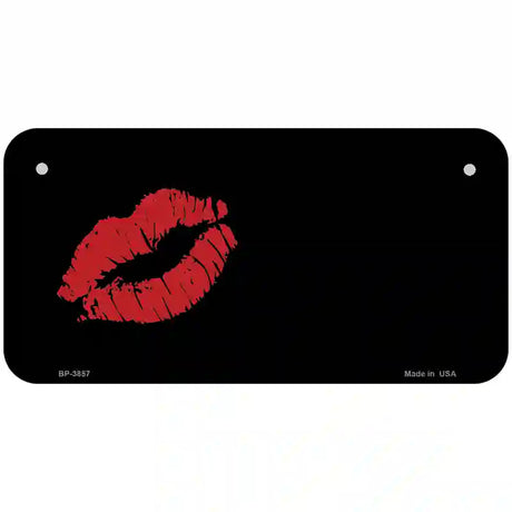 Red Lips Offset Metal Novelty License Plate 6" x 3" (BP)