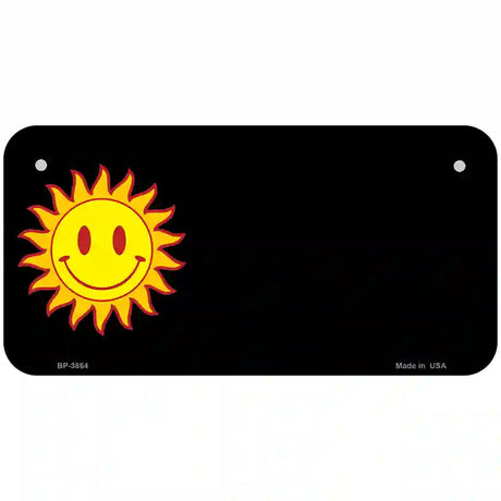 Sun Smiley Offset Metal Novelty License Plate 6" x 3" (BP)