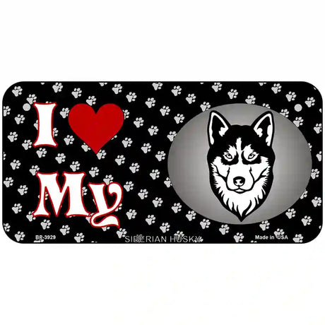 I Love My Shih Tzu Metal Novelty License Plate 6" x 3" (BP)