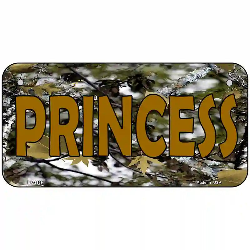 Princess Camouflage Metal Novelty License Plate 6" x 3" (BP)