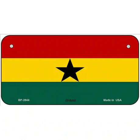 Ghana Flag Metal Novelty License Plate 6" x 3" (BP)