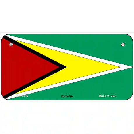 Guyana Flag Metal Novelty License Plate 6" x 3" (BP)