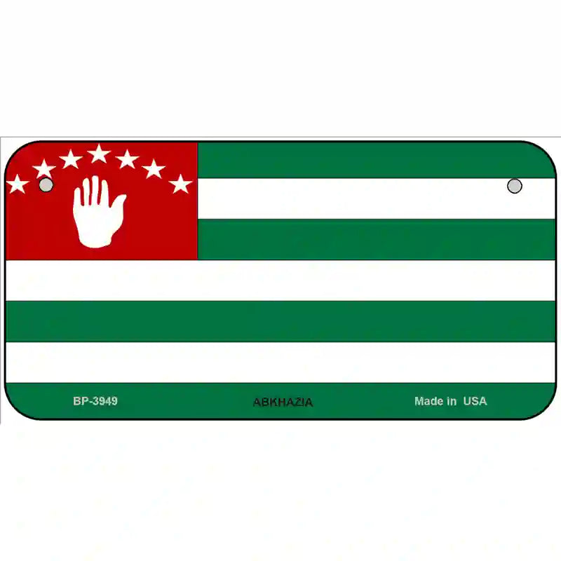 Abkhazia Flag Metal Novelty License Plate 6" x 3" (BP)