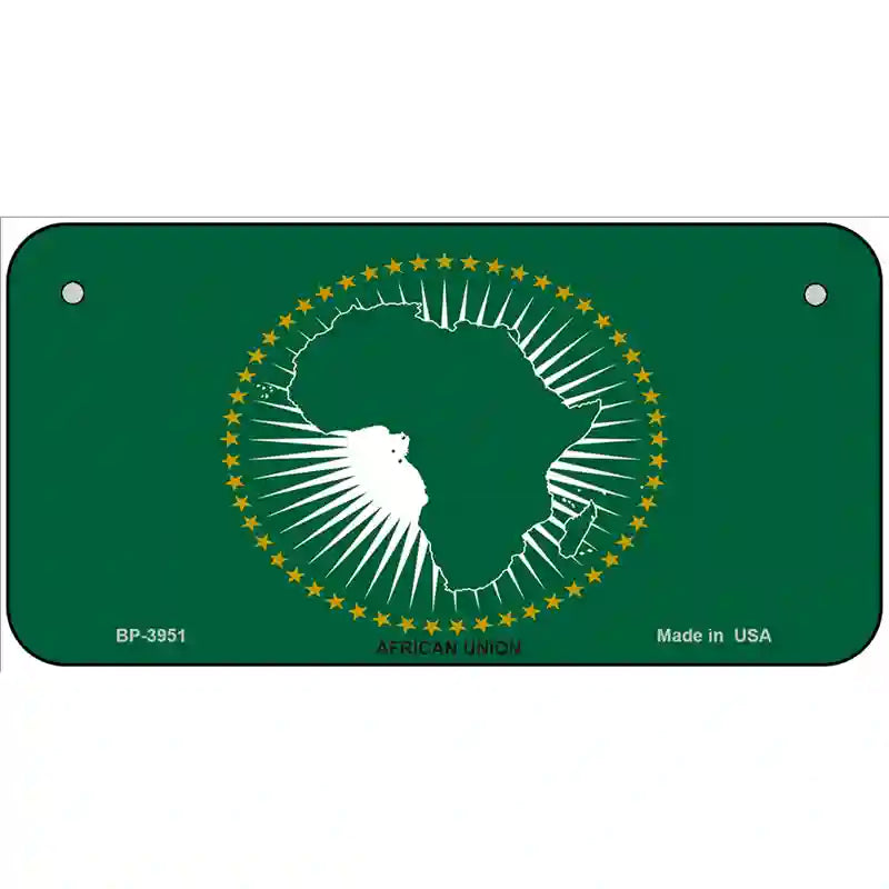 African Union Flag Metal Novelty License Plate 6" x 3" (BP)