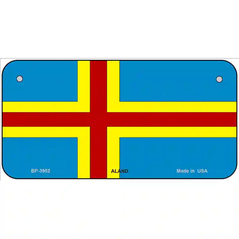 Aland Flag Metal Novelty License Plate 6" x 3" (BP)