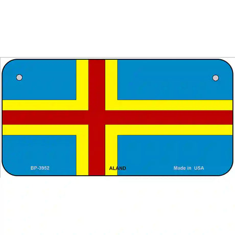 Aland Flag Metal Novelty License Plate 6" x 3" (BP)