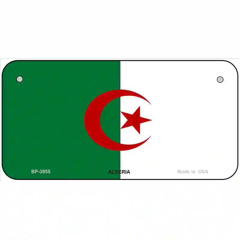 Algeria Flag Metal Novelty License Plate 6" x 3" (BP)