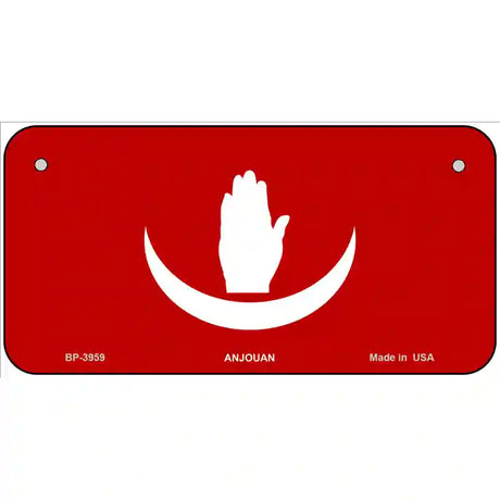 Anjouan Flag Metal Novelty License Plate 6" x 3" (BP)