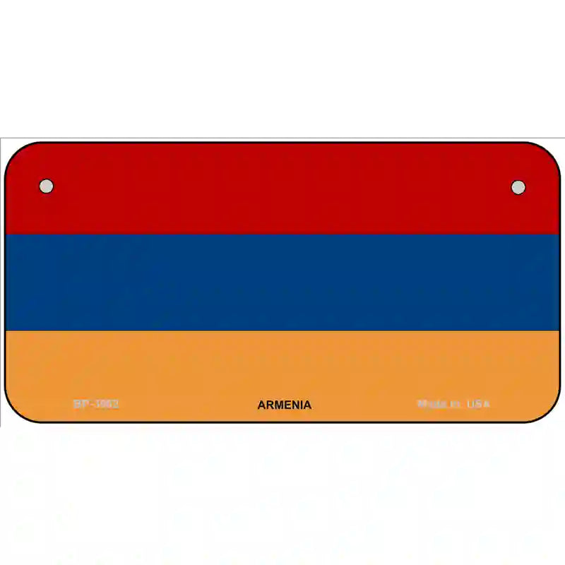 Armenia Flag Metal Novelty License Plate 6" x 3" (BP)