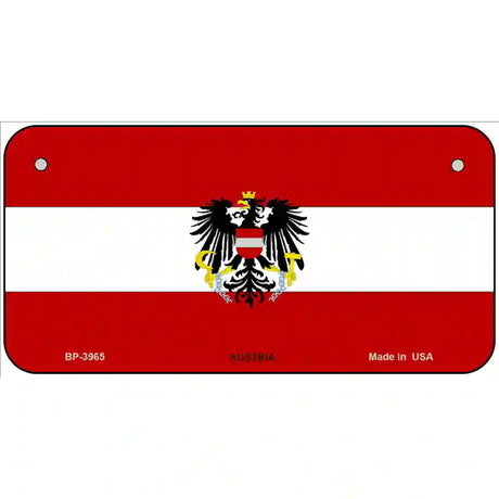 Austria Flag Metal Novelty License Plate 6" x 3" (BP)