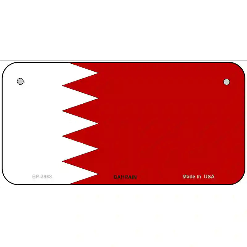 Bahrain Flag Metal Novelty License Plate 6" x 3" (BP)