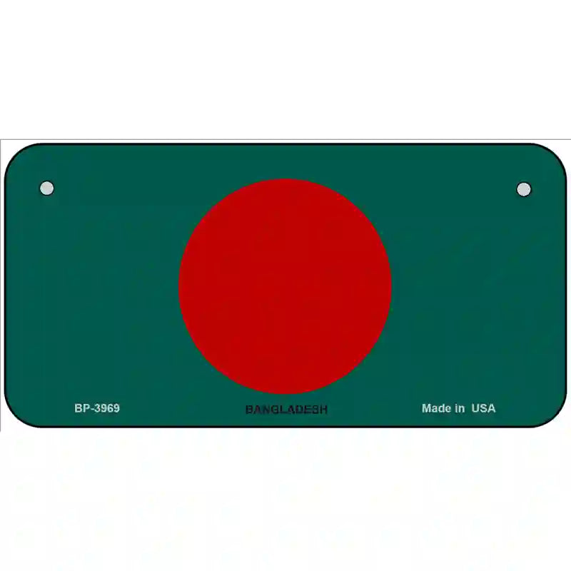 Bangladesh Flag Metal Novelty License Plate 6" x 3" (BP)