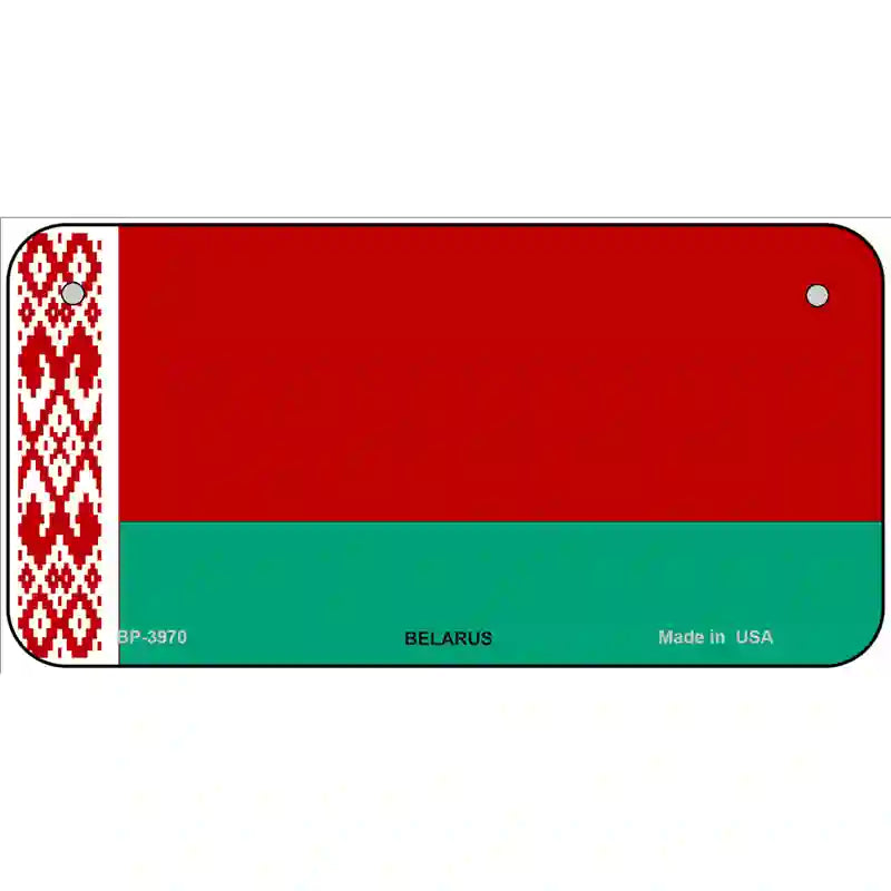 Belarus Flag Metal Novelty License Plate 6" x 3" (BP)