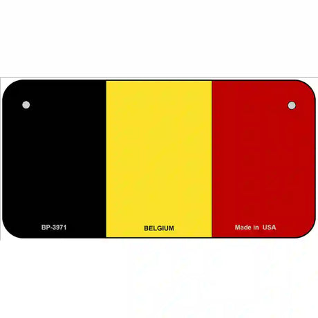 Belgium Flag Metal Novelty License Plate 6" x 3" (BP)