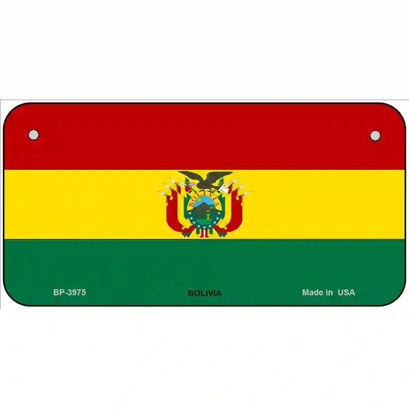 Bolivia Flag Metal Novelty License Plate 6" x 3" (BP)