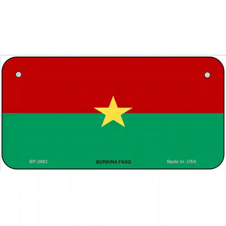 Burkina Faso Flag Metal Novelty License Plate 6" x 3" (BP)