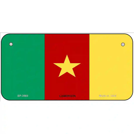 Cameroon Flag Metal Novelty License Plate 6" x 3" (BP)