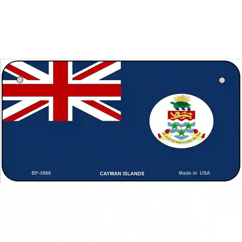 Cayman Islands Flag Metal Novelty License Plate 6" x 3" (BP)