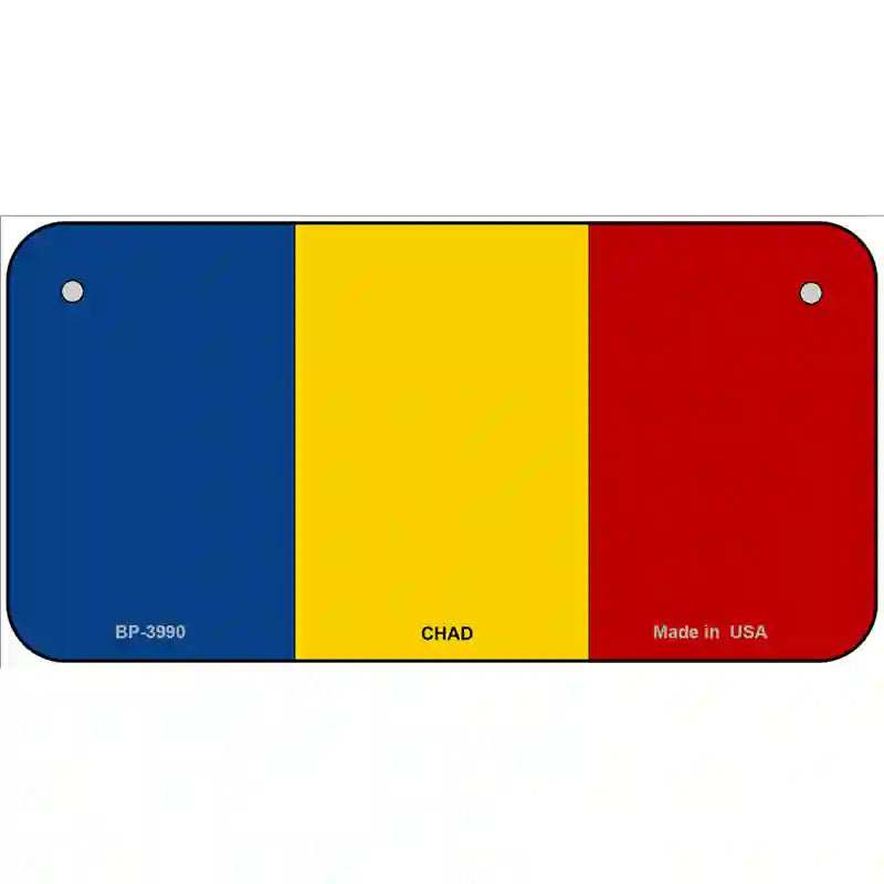 Chad Flag Metal Novelty License Plate 6" x 3" (BP)