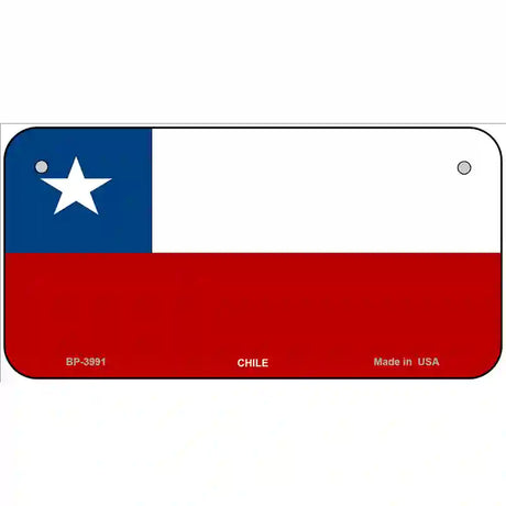 Chile Flag Metal Novelty License Plate 6" x 3" (BP)