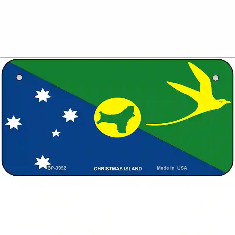 Christmas Island Flag Metal Novelty License Plate 6" x 3" (BP)