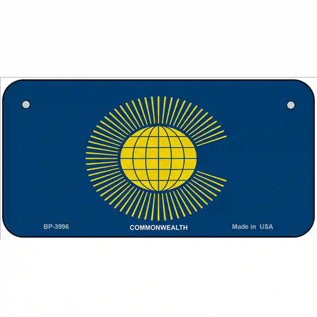 Commonwealth Flag Metal Novelty License Plate 6" x 3" (BP)