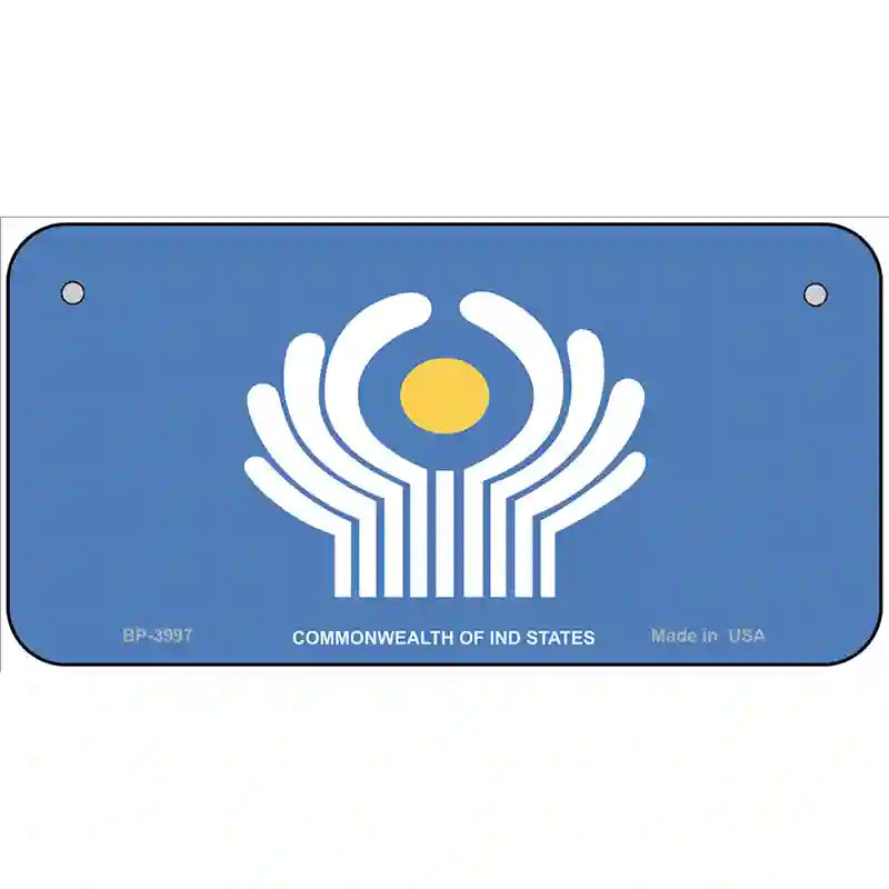 Commonwealth Of Ind States Flag Metal Novelty License Plate 6" x 3" (BP)