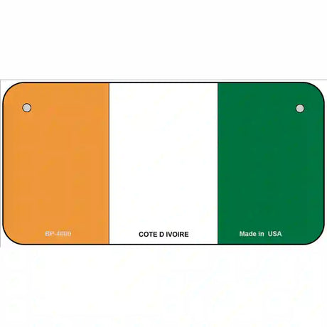 Cote D Ivoire Flag Metal Novelty License Plate 6" x 3" (BP)