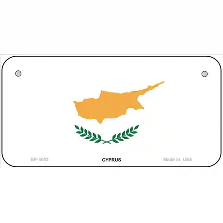 Cyprus Flag Metal Novelty License Plate 6" x 3" (BP)