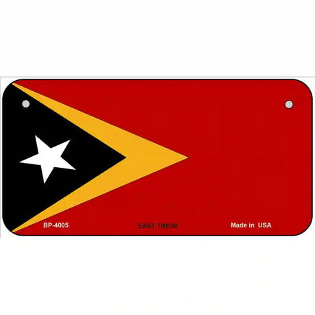 East Timor Flag Metal Novelty License Plate 6" x 3" (BP)