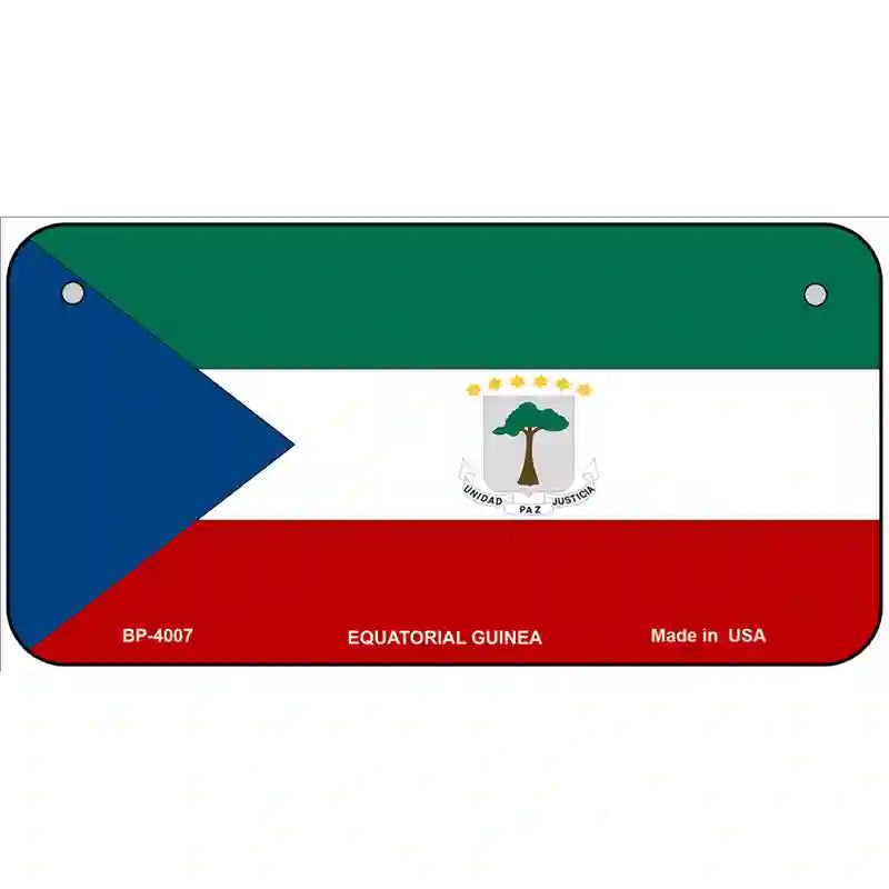 Equatorial Guinea Flag Metal Novelty License Plate 6" x 3" (BP)