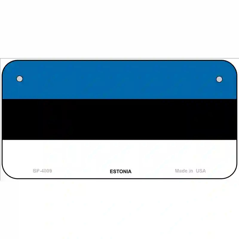 Estonia Flag Metal Novelty License Plate 6" x 3" (BP)