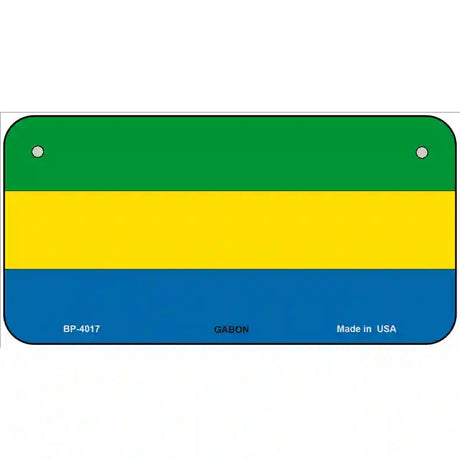 Gabon Flag Metal Novelty License Plate 6" x 3" (BP)