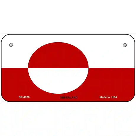 Greenland Flag Metal Novelty License Plate 6" x 3" (BP)