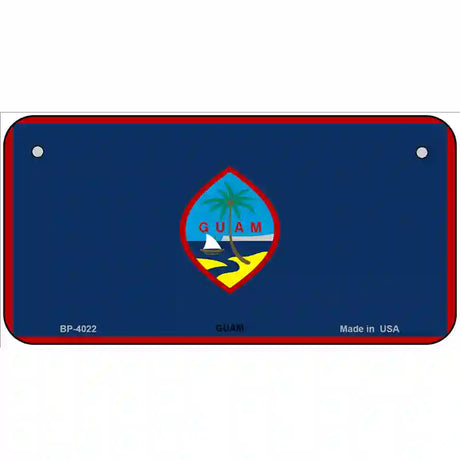 Guam Flag Novelty Metal License Plate Tag 6" x 3" (BP)