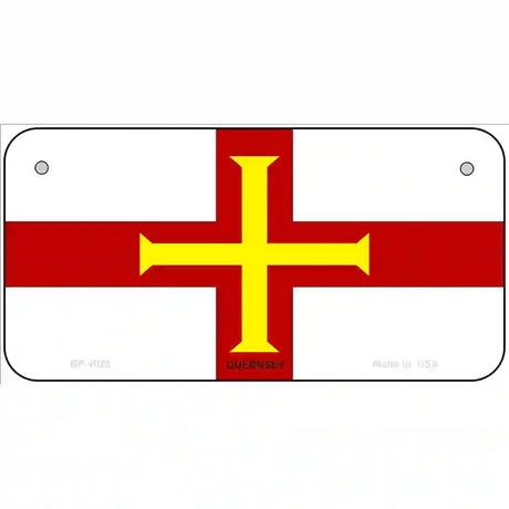 Guernsey Flag Metal Novelty License Plate 6" x 3" (BP)