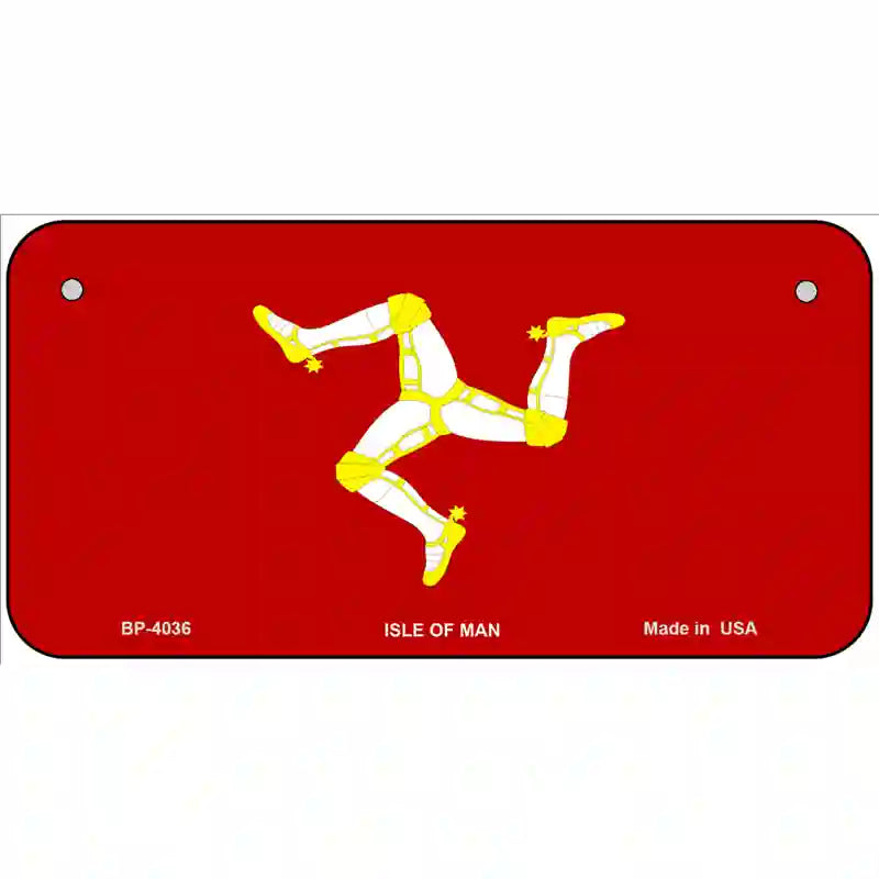 Isle Of Man Flag Metal Novelty License Plate 6" x 3" (BP)