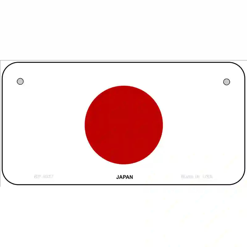 Japan Flag Metal Novelty License Plate 6" x 3" (BP)