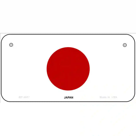 Japan Flag Metal Novelty License Plate 6" x 3" (BP)