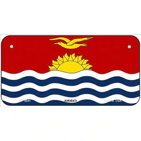 Kiribati Flag Metal Novelty License Plate 6" x 3" (BP)