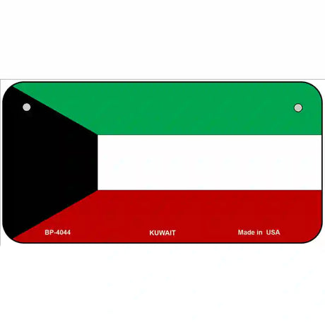 Kuwait Flag Metal Novelty License Plate 6" x 3" (BP)