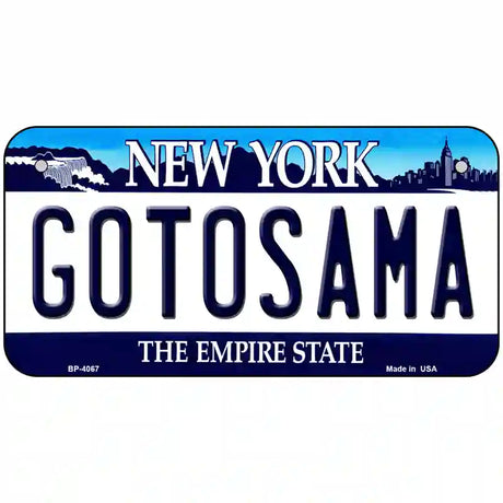 Gotosama New York Novelty Metal License Plate 6" x 3" (BP)