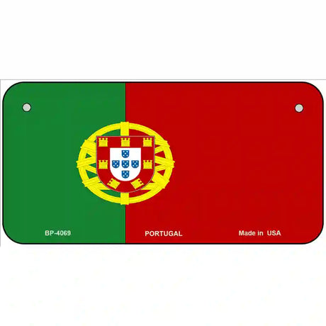 Portugal Flag Metal Novelty License Plate 6" x 3" (BP)