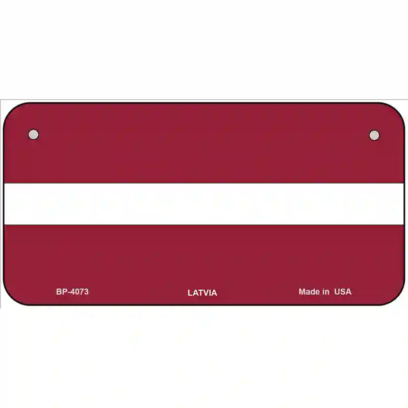 Latvia Flag Metal Novelty License Plate 6" x 3" (BP)