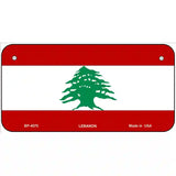 Lebanon Flag Metal Novelty License Plate 6" x 3" (BP)