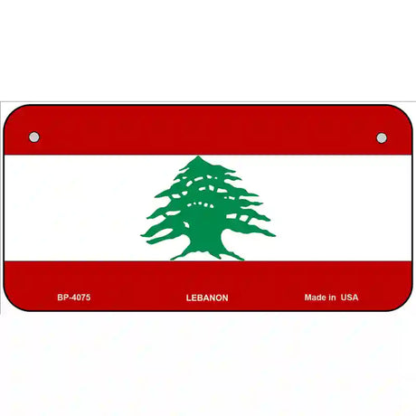 Lebanon Flag Metal Novelty License Plate 6" x 3" (BP)